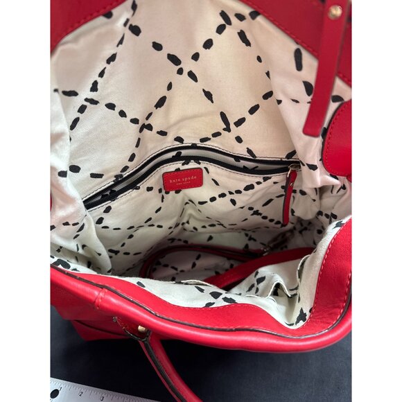 Kate Spade Fremont Place Carmen Gazpacho Red Fold over Handbag - Picture 11 of 16